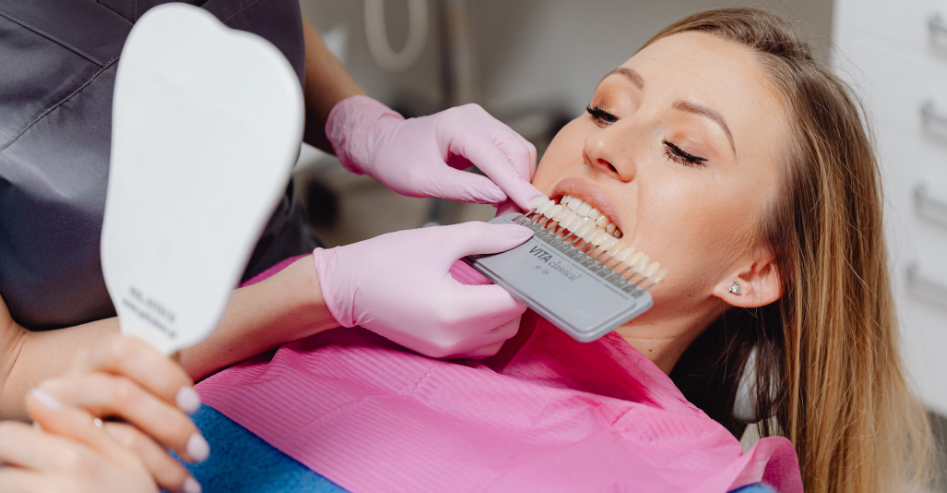 Custom veneer smile design with digital scanning